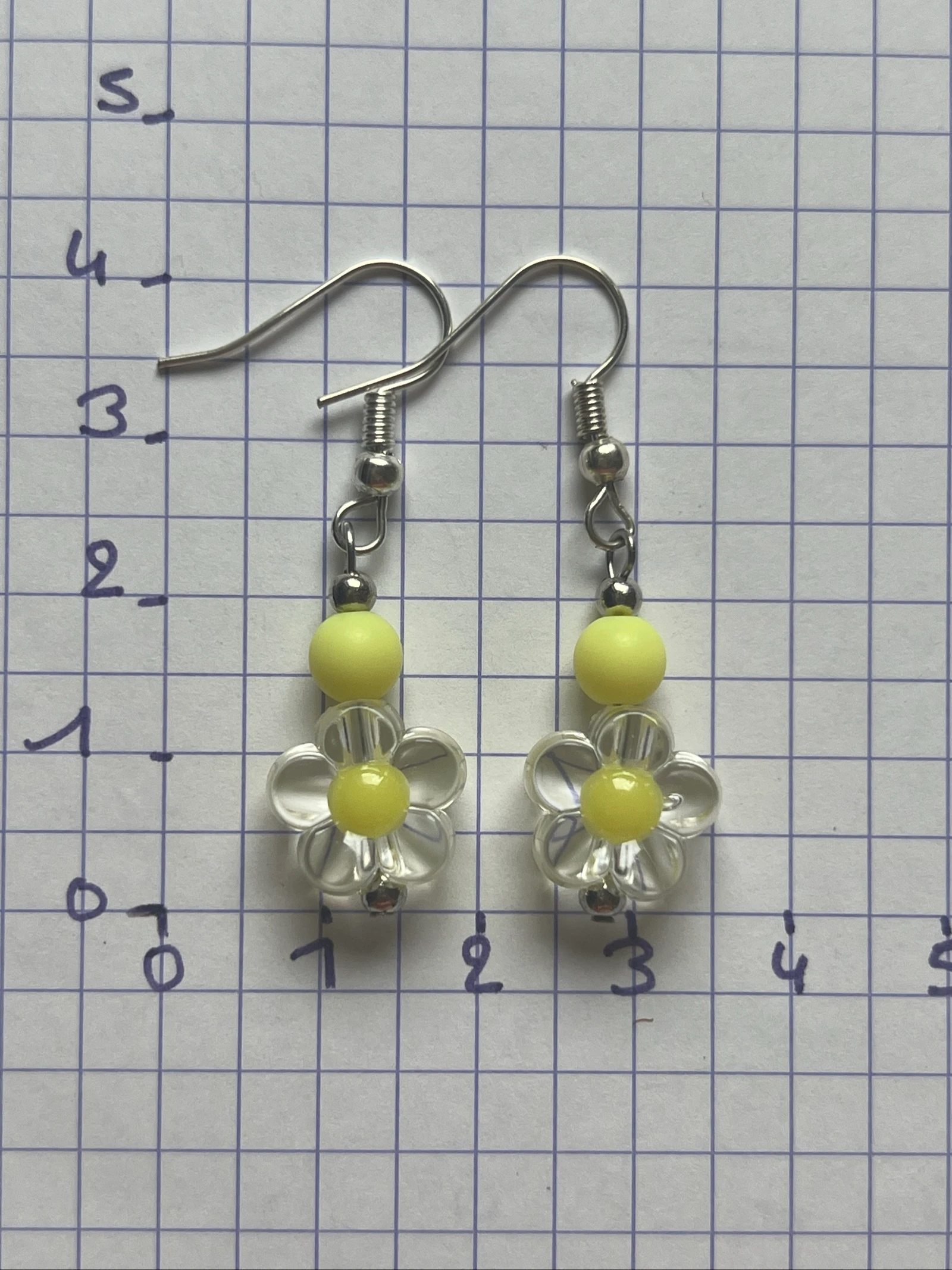 Boucles d’oreilles fleurs jaunes 